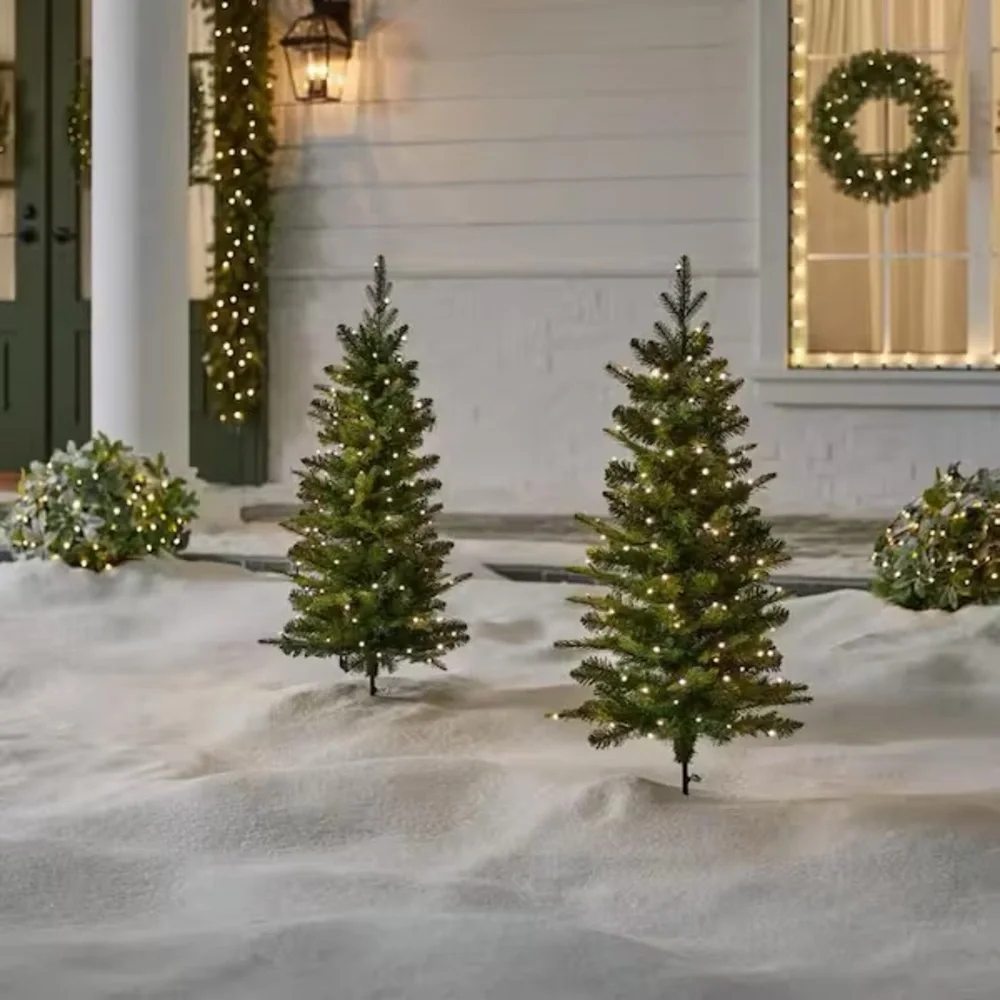 2 pk) 3 ft. Grand Duchess Twinkling Balsam Fir LED Pre-Lit Artificial Trees G4